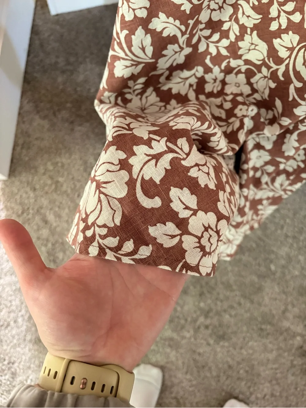 NWT Abercrombie & Fitch Julia Slip Cutout Maxi Dress in Brown Floral - XL Petite